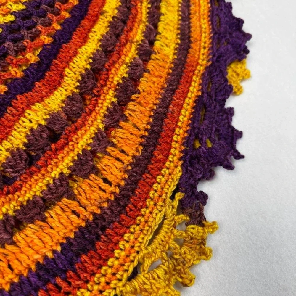 Handmade crochet mandala blanket